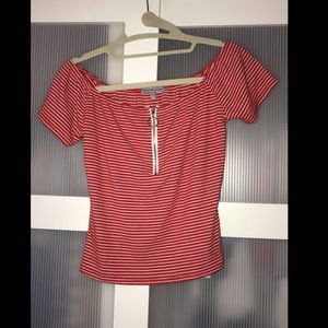 off the shoulder crop top